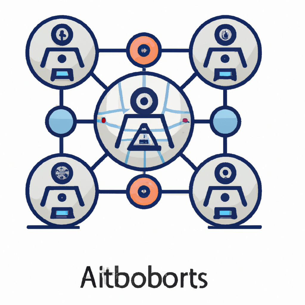 A network of interconnected AI bots.